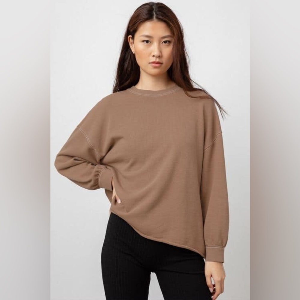 Rails Reeves Sweater / Sweatshirt in Toffee Brown XS